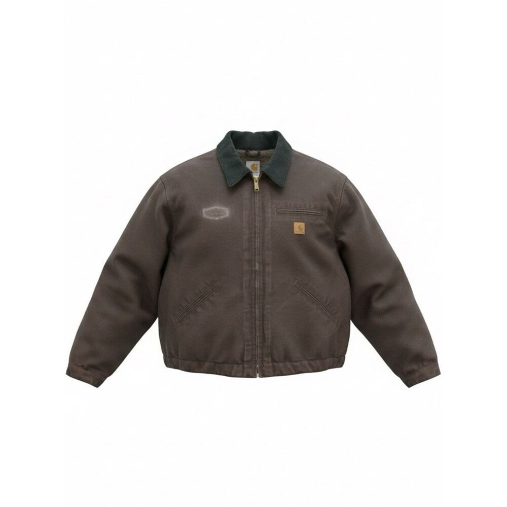 Carhartt Detroit Jacket J97 Blanket Lined Dark Brown Rare Size 2XL